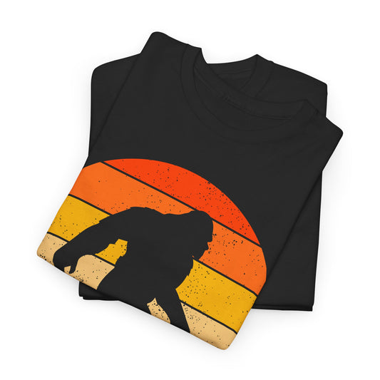 Bigfoot Silhouette T-Shirt in Black, Folded View - Cryptid Collection