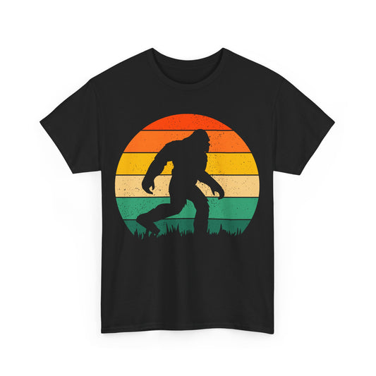 Bigfoot Silhouette T-Shirt in Black, Front View - Cryptid Collection